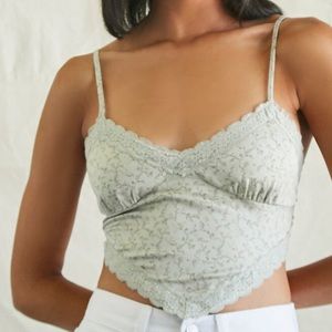 Floral Print Tie-Back Cropped Cami